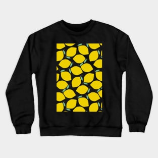 Yellow Lemon Pattern Crewneck Sweatshirt